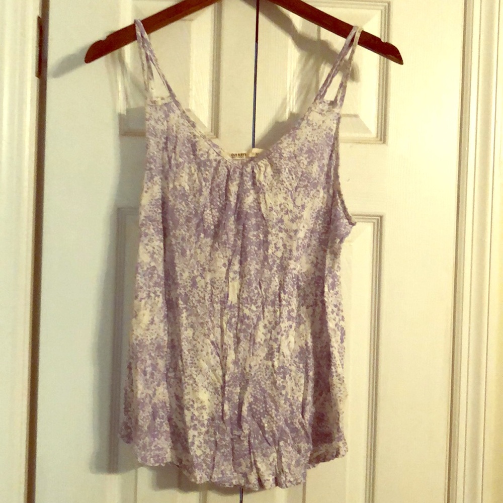 Lavender and white Printed tank